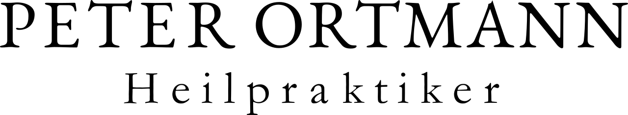 Logo des Heilpraktikers und Osteopathen Peter Ortmann. Es ist ein Text-Logo mit einer Serifenschrift.